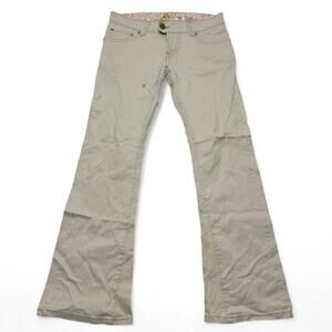 Khaki Vintage 2000s Y2K Super Low Rise Levis Flared PantsSummer Tops Size 5